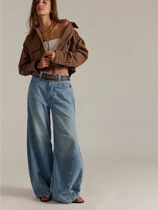 We The Free Denim - We the Free Eden Slouchy Wide Leg Size 28